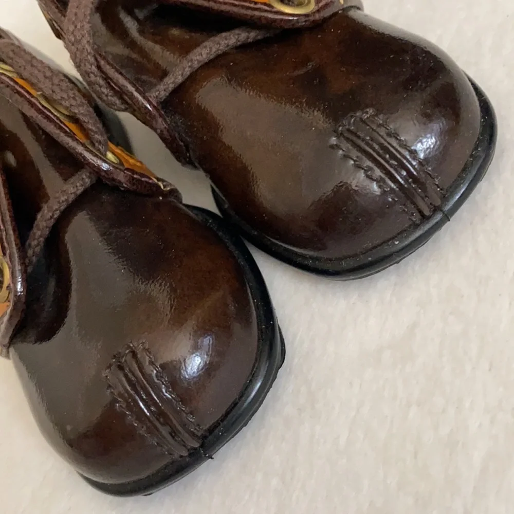 Vintage | Toddler Saddle Shoes Brown Oxfords Crown Heel Made in USA Retro (5)